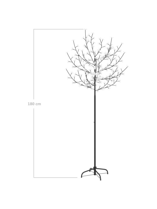 Kalėdinis medis su LED lemputėmis, 180cm, su vyšnių žiedais