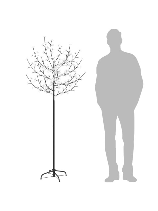 Kalėdinis medis su LED lemputėmis, 180cm, su vyšnių žiedais