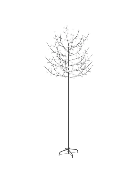 Kalėdinis medis su LED lemputėmis, 220cm, su vyšnių žiedais