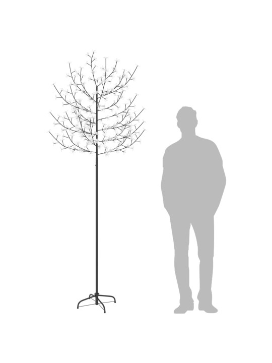 Kalėdinis medis su LED lemputėmis, 220cm, su vyšnių žiedais