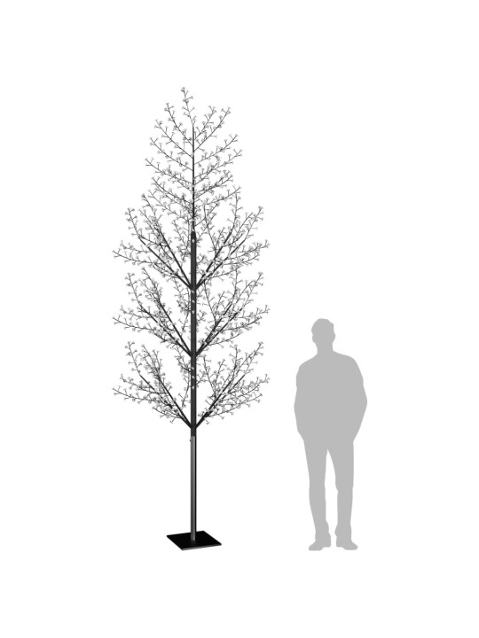Kalėdinis medis su LED lemputėmis, 400cm, su vyšnių žiedais