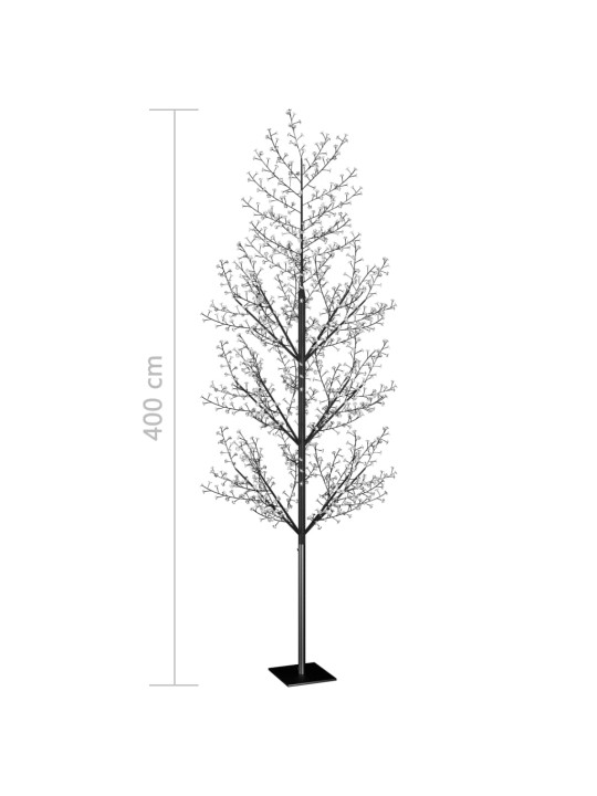 Kalėdinis medis su LED lemputėmis, 400cm, su vyšnių žiedais