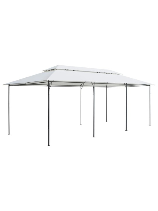 Pavėsinė su užuolaidomis, balta, 600x298x270cm, 180g/m²