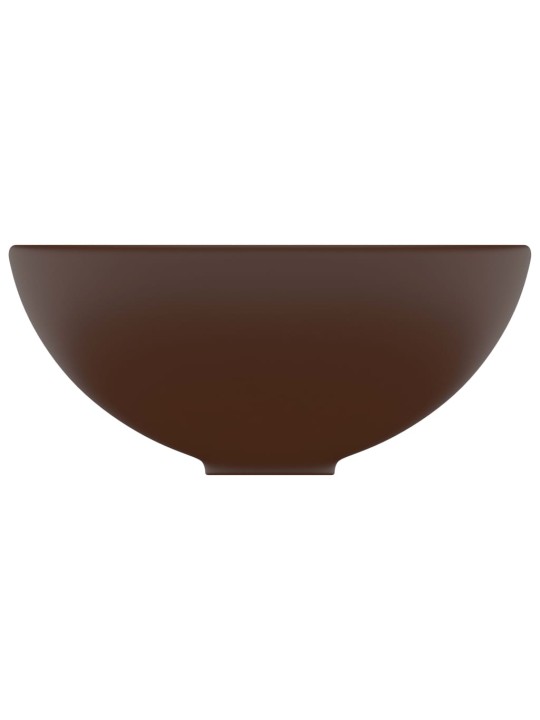Prabangus praustuvas, matinis rudas, 32,5x14cm, keramika