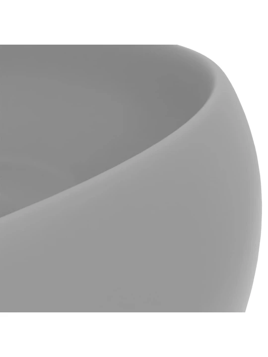 Prabangus praustuvas, matinis pilkas, 40x15cm, keramika