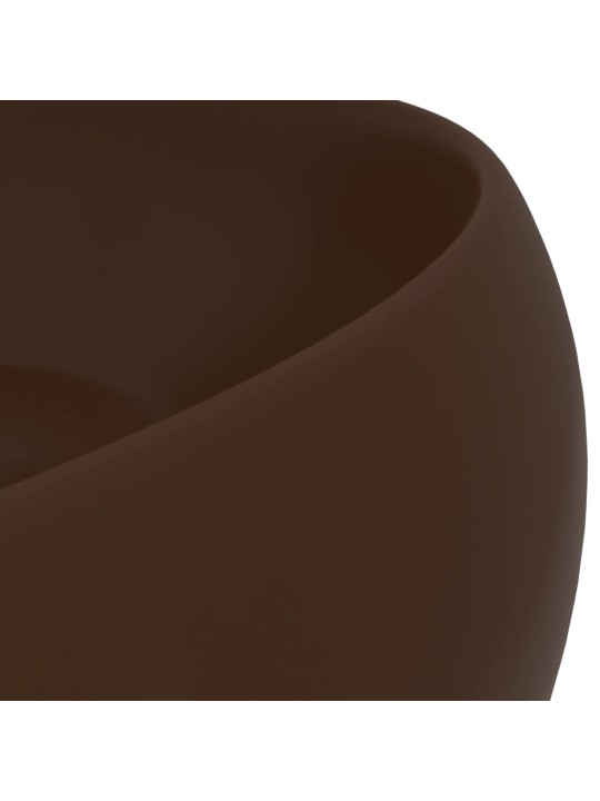 Prabangus praustuvas, matinis rudas, 40x15cm, keramika