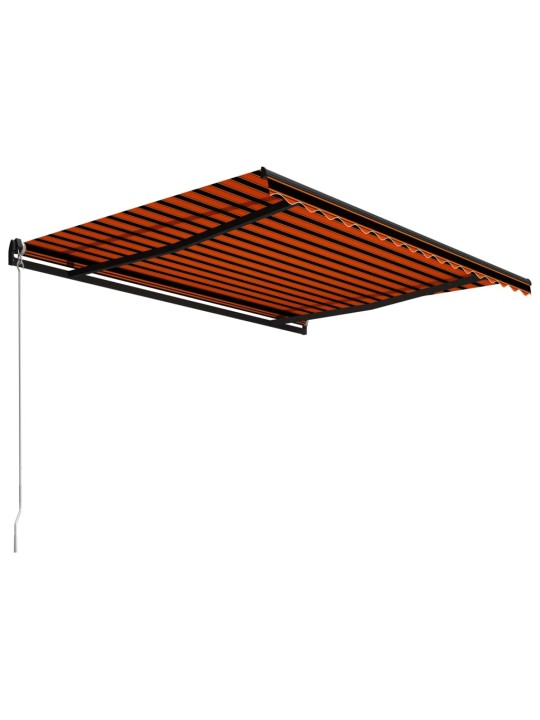 Rankiniu būdu ištraukiama markizė, oranžinė ir ruda, 450x300cm