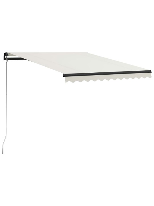 Rankiniu būdu ištraukiama markizė su LED, kreminė, 300x250cm