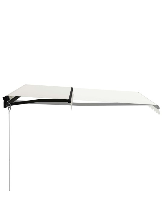 Rankiniu būdu ištraukiama markizė su LED, kreminė, 300x250cm