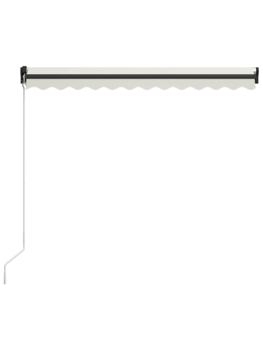 Rankiniu būdu ištraukiama markizė su LED, kreminė, 300x250cm