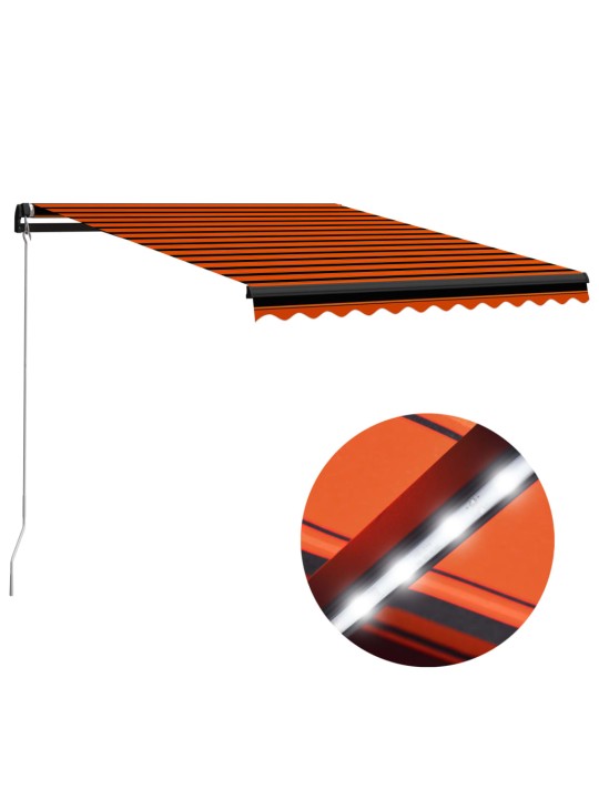 Rankiniu būdu ištraukiama markizė, oranžinė ir ruda, 350x250cm