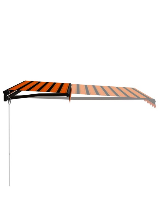 Rankiniu būdu ištraukiama markizė, oranžinė ir ruda, 350x250cm