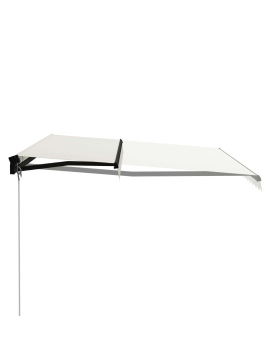 Rankiniu būdu ištraukiama markizė su LED, kreminė, 400x300cm