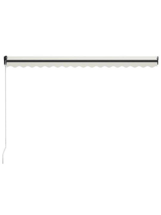 Rankiniu būdu ištraukiama markizė su LED, kreminė, 400x300cm