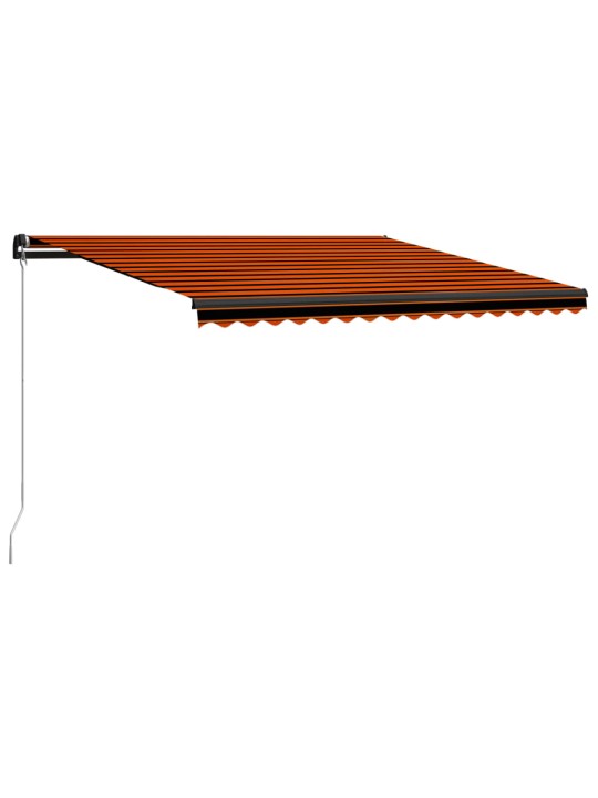 Rankiniu būdu ištraukiama markizė, oranžinė ir ruda, 450x300cm