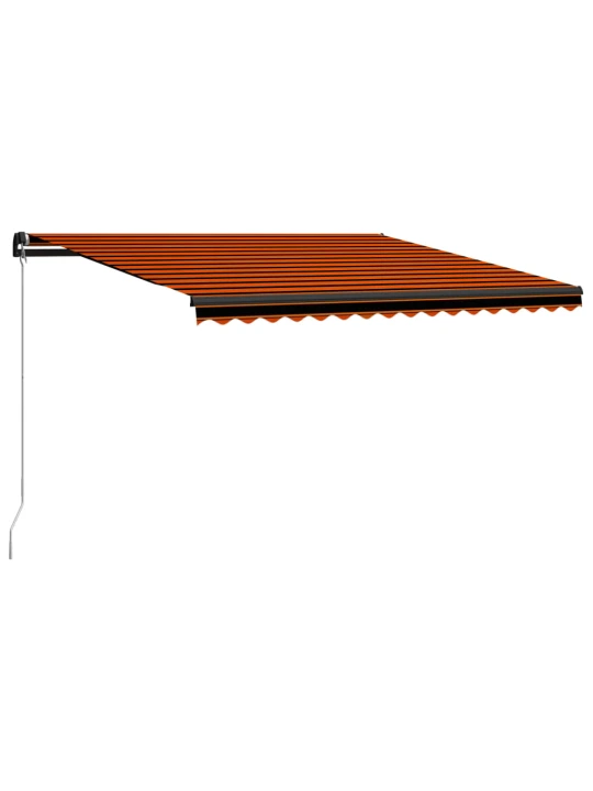 Rankiniu būdu ištraukiama markizė, oranžinė ir ruda, 450x300cm