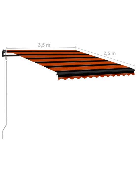 Automatinė ištraukiama markizė, oranžinė ir ruda, 350x250cm