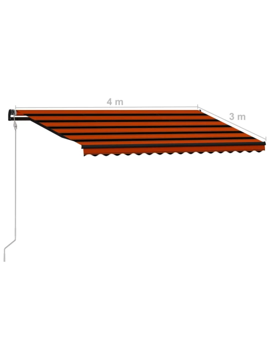 Automatinė ištraukiama markizė, oranžinė ir ruda, 400x300cm