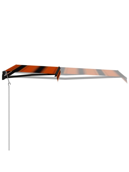 Markizė su vėjo jutikliu/LED, oranžinė ir ruda, 350x250cm