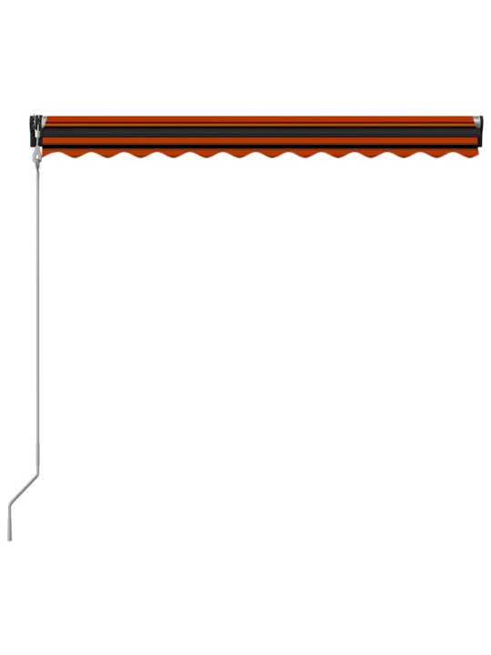 Markizė su vėjo jutikliu/LED, oranžinė ir ruda, 350x250cm