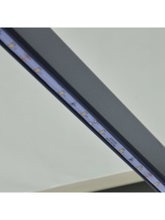 Ištraukiama markizė su vėjo jutikliu/LED, kreminė, 400x300cm