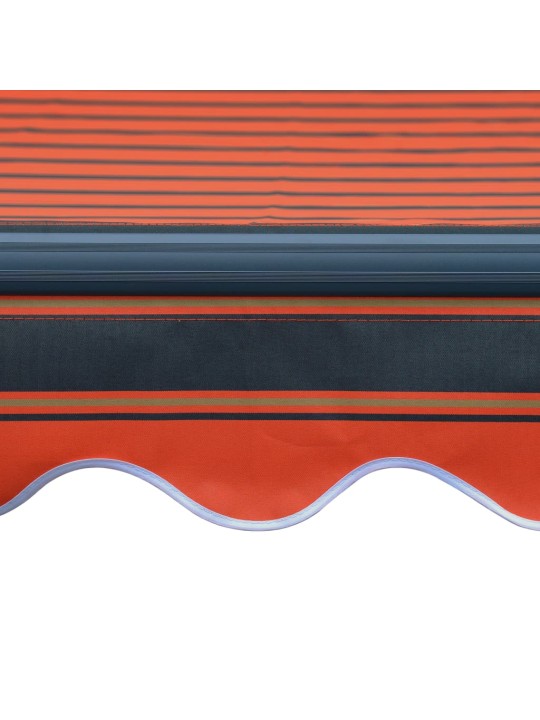 Markizė su vėjo jutikliu ir LED, oranžinė ir ruda, 400x300cm