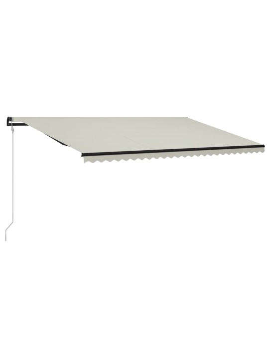 Ištraukiama markizė su vėjo jutikliu/LED, kreminė, 600x300cm