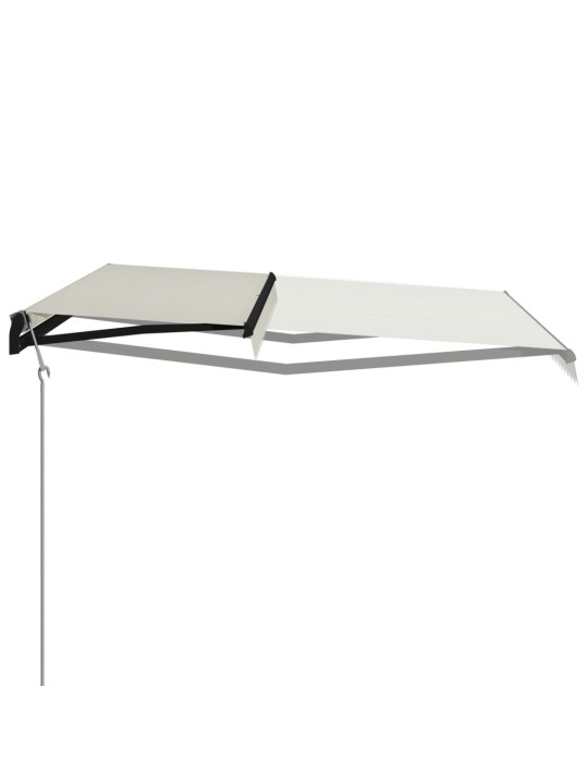 Ištraukiama markizė su vėjo jutikliu/LED, kreminė, 600x300cm