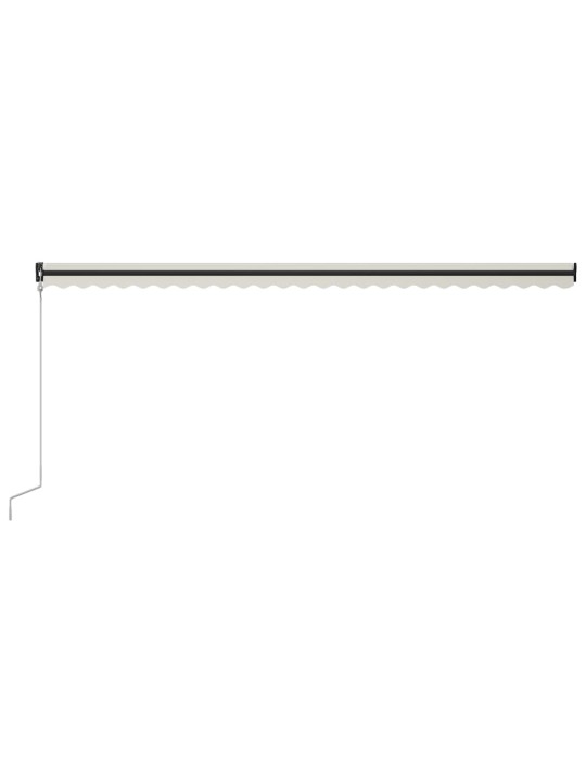Ištraukiama markizė su vėjo jutikliu/LED, kreminė, 600x300cm