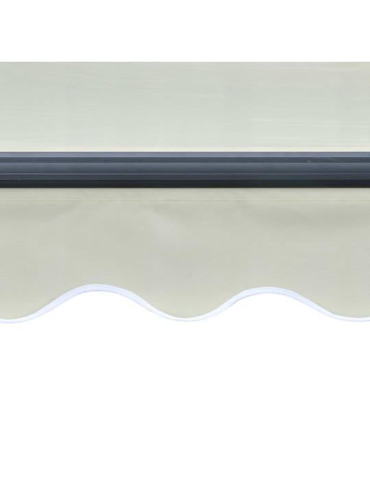 Ištraukiama markizė su vėjo jutikliu/LED, kreminė, 600x300cm