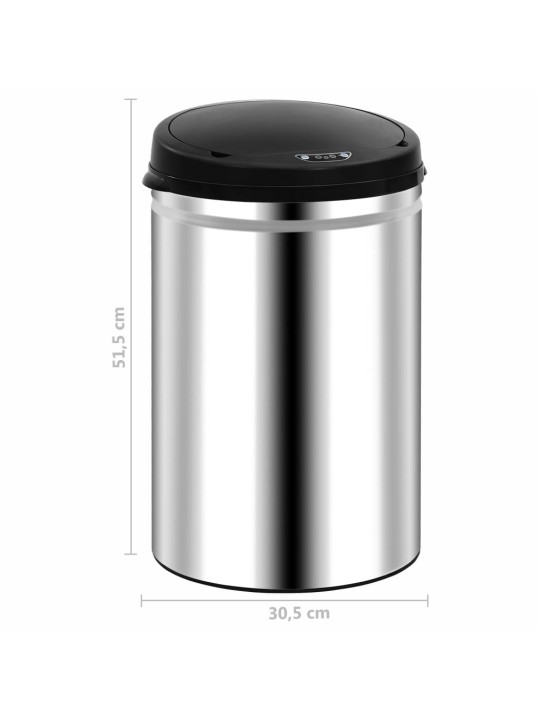 Automatinė šiukšliadėžė su jutikliu, nerūdijantis plienas, 30l