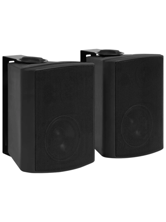 Prie sienos montuojami stereo garsiakalbiai, 2vnt., juodi, 100W