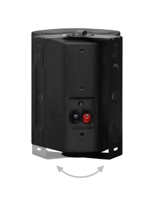 Prie sienos montuojami stereo garsiakalbiai, 2vnt., juodi, 100W