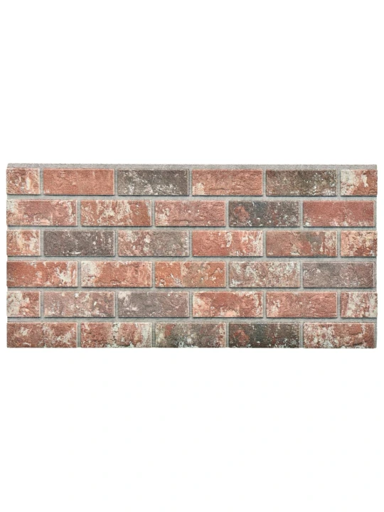 Sienos plokštės, 10 vnt., EPS, rudų ir pilkų plytų dizaino, 3D