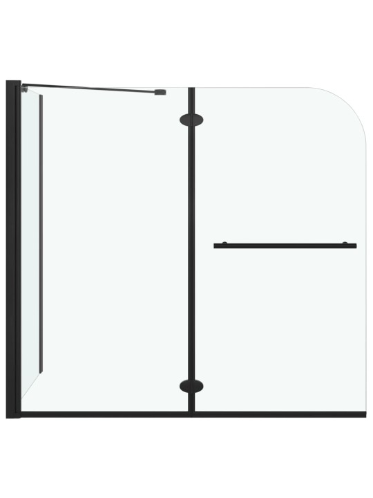 Dviguba sulankstoma dušo pertvara, juoda, 120x68x130cm, ESG