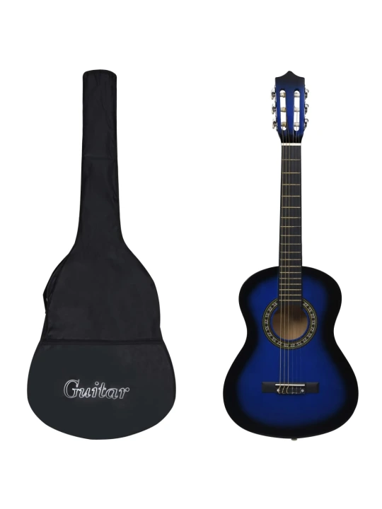 Klasikinė gitara su dėklu pradedantiesiems ir vaikams, 1/2 34"