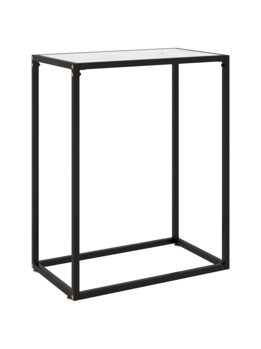 Konsolinis staliukas, baltas, 60x35x75cm, grūdintas stiklas
