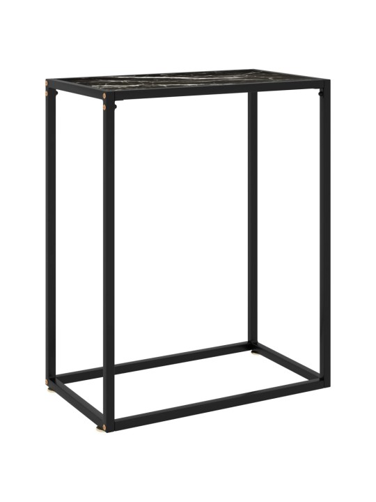 Konsolinis staliukas, juodas, 60x35x75cm, grūdintas stiklas