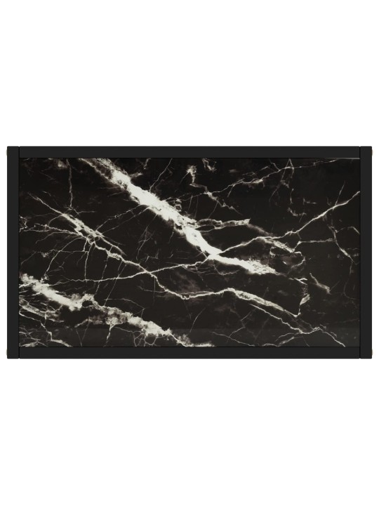 Konsolinis staliukas, juodas, 60x35x75cm, grūdintas stiklas
