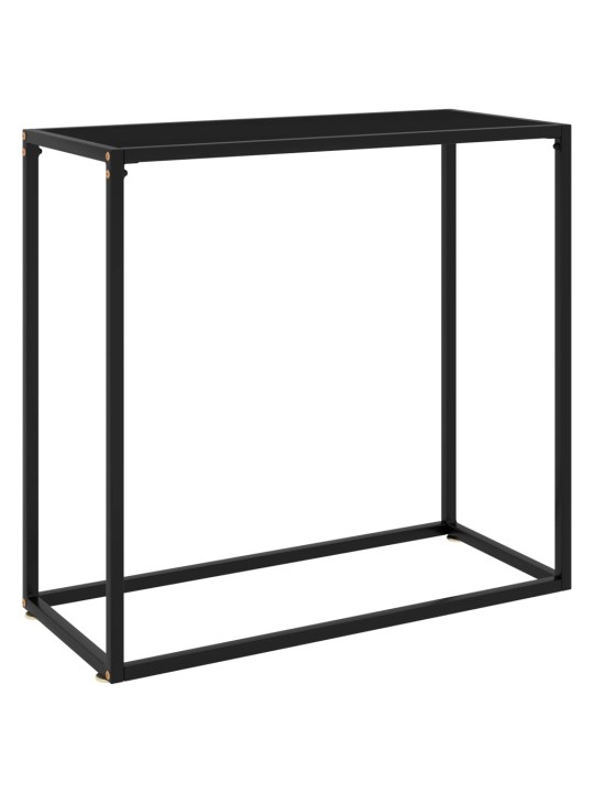 Konsolinis staliukas, juodas, 80x35x75cm, grūdintas stiklas