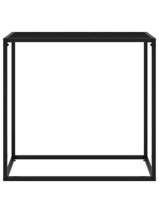 Konsolinis staliukas, juodas, 80x35x75cm, grūdintas stiklas