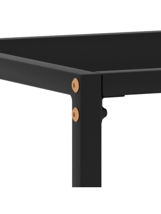 Konsolinis staliukas, juodas, 80x35x75cm, grūdintas stiklas