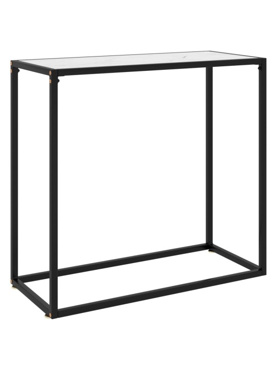 Konsolinis staliukas, baltas, 80x35x75cm, grūdintas stiklas