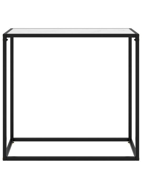 Konsolinis staliukas, baltas, 80x35x75cm, grūdintas stiklas
