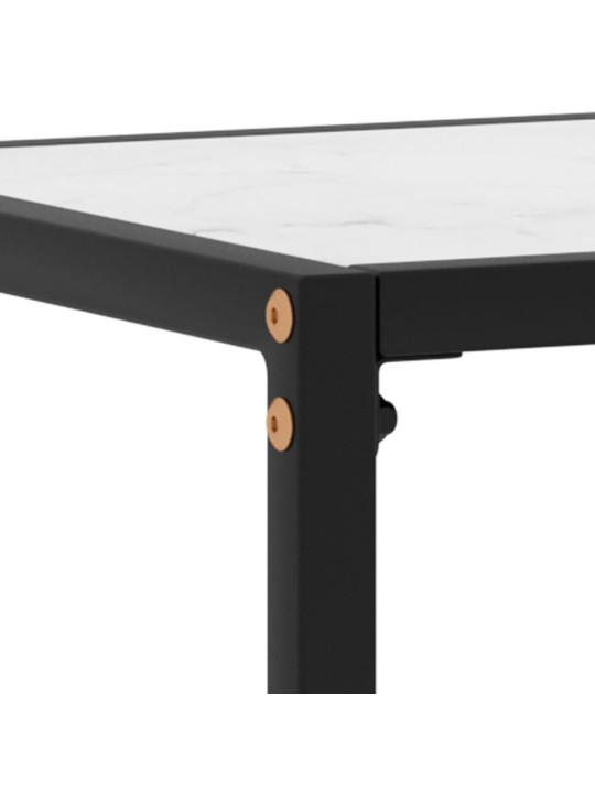 Konsolinis staliukas, baltas, 80x35x75cm, grūdintas stiklas