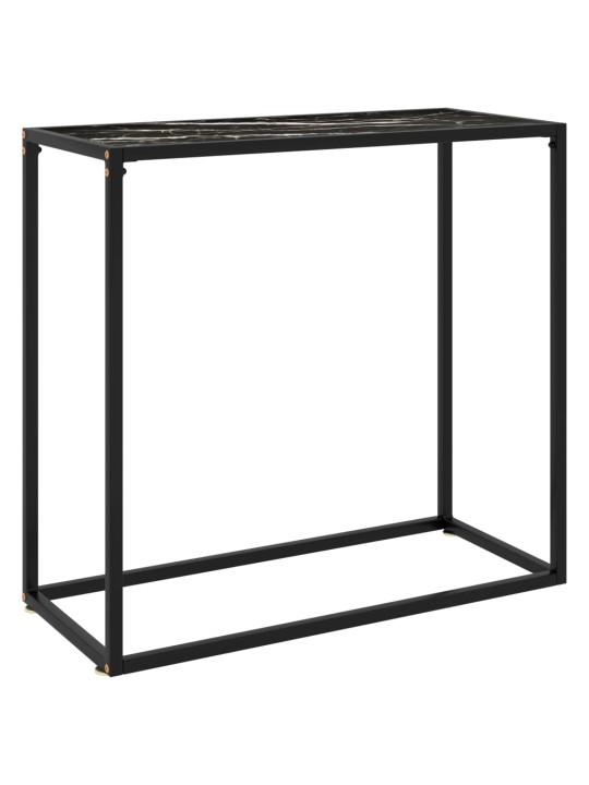 Konsolinis staliukas, juodas, 80x35x75cm, grūdintas stiklas