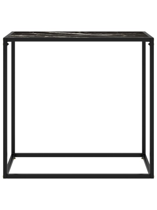 Konsolinis staliukas, juodas, 80x35x75cm, grūdintas stiklas
