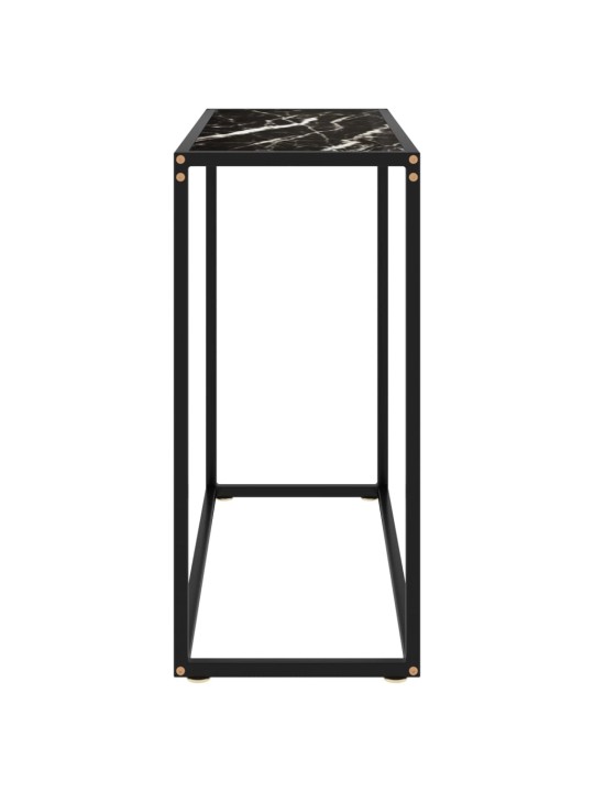 Konsolinis staliukas, juodas, 80x35x75cm, grūdintas stiklas