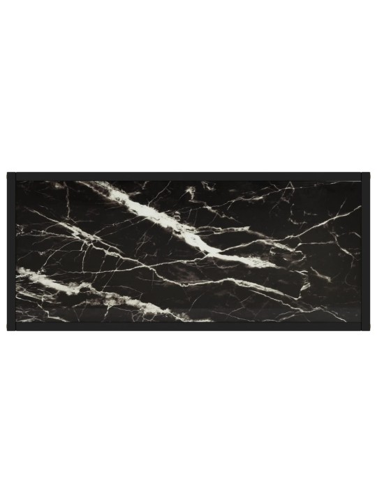 Konsolinis staliukas, juodas, 80x35x75cm, grūdintas stiklas