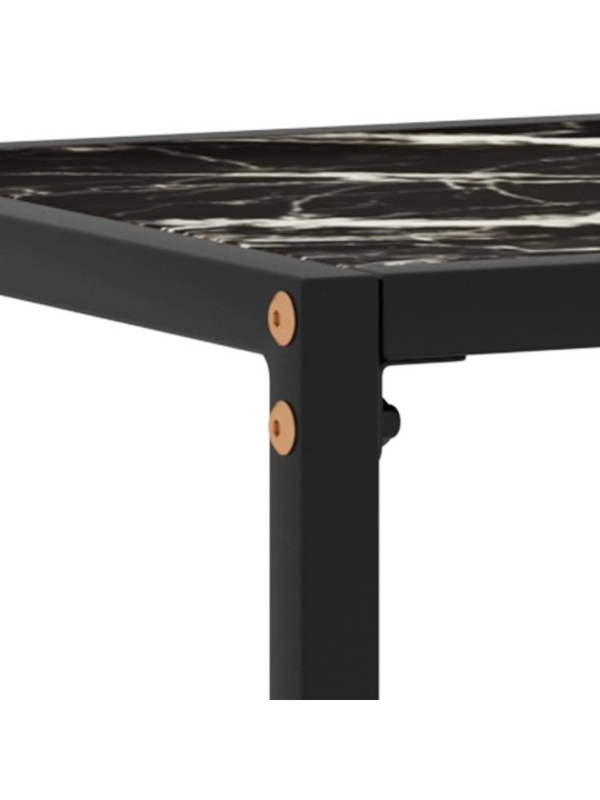 Konsolinis staliukas, juodas, 80x35x75cm, grūdintas stiklas